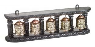 Wall mount 5 prayer wheel