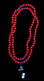 Cinnabar mala 8mm 108beads