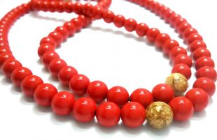 Cinnabar mala 8mm 108beads