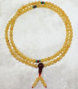 Topaz mala . 108 beads (8mm)