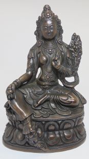 Green Tara old statue