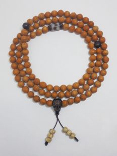 Phoenix Eye Bodhi Mala seed mala Unpolish 108beads 10-11mm