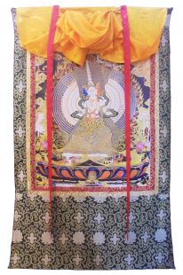 Assorted Sitatapatra thanka with brocade