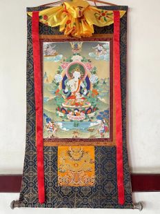 Assorted Vajrasattva thanka with brocade