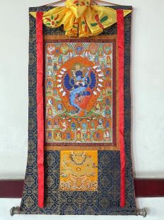 Assorted 〝Hevajra〝 thanka with brocade