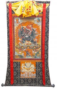 Assorted 〝Vajra Bhairab〝 thanka with brocade